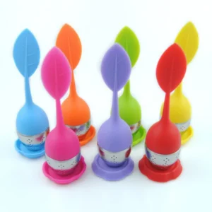 Colher de chá com infusor de silicone