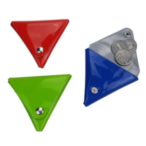 Bolsa de moedas triangular em PVC promocional