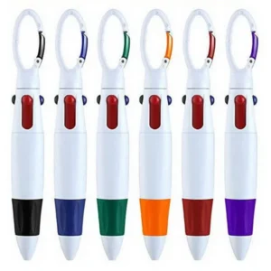 Canetas esferográficas de plástico multicoloridas