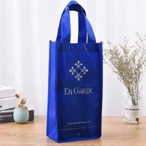 Saco de alça não tecido ecológico promocional 2 garrafas