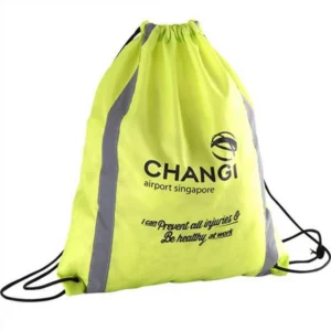 Mochilas promocionais com cordão refletivo