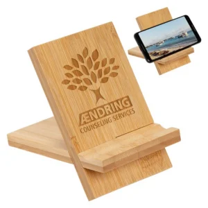Suportes para telefone de bambu