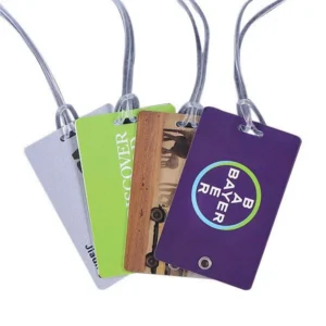 Etiquetas promocionais de bagagem em PVC