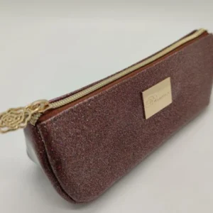 Bolsa de maquiagem Triângulo Glitter PU