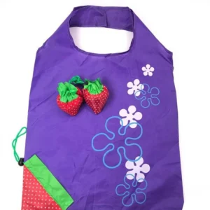 Sacolas de compras dobráveis ​​promocionais de morango