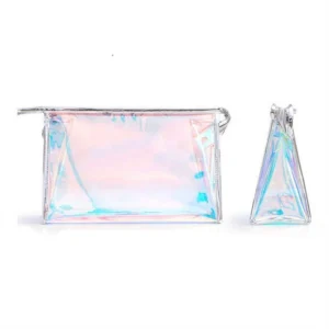Saco cosmético de PVC triangular promocional