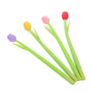 OS-0684 Canetas esferográficas promocionais em formato de tulipa