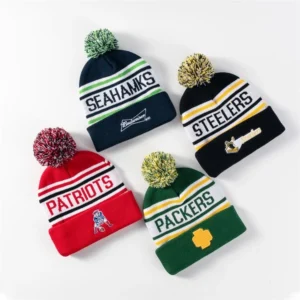 Pom Pom Knitted Hats