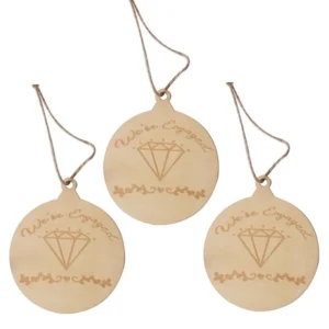 Round Christmas Wooden Ornaments