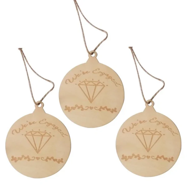 Round Christmas Wooden Ornaments