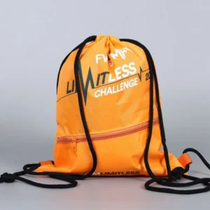 Custom Drawstring Bags with Zippered Pocket