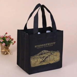 Promotional Non-Woven 6 Bottle Wine Tote Bags