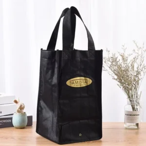 Custom Printed 4 Bottle Wine Totes At Small Quantities