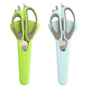 Branded multi-function kitchen scissors with magnetic holder