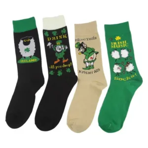 AC-0030 Jacquard crew socks